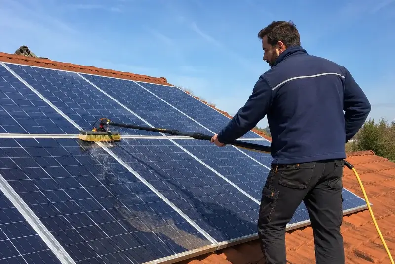 Nettoyage et entretien de panneaux solaires à la Chapelle-Rambaud